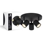 D'Lite Luz de techo Trop Arenoso Negro | Apta Para 3x GU10