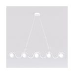 Emibig Colgante De Luz Sinus Acero Blanco | Apta para 5x G9 - Max 8W